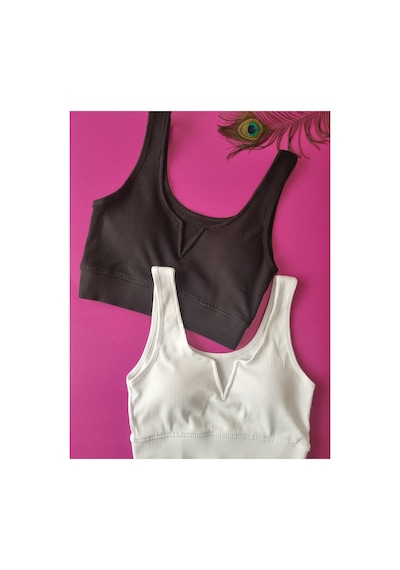 Demirsa Boutique Modelli, Fitilli 2 Adet Siyah Ve Beyaz Renk Çıkarılıp Takılabilir Pedli Kaşkorse Kadın Büstiyer Beyaz-Siyah Demirsa Boutique Modelli, Fitilli 2 Adet Siyah Ve Beyaz Renk Çıkarılıp Takılabilir Pedli Kaşkorse Kadın Büstiyer Beyaz-Siyah