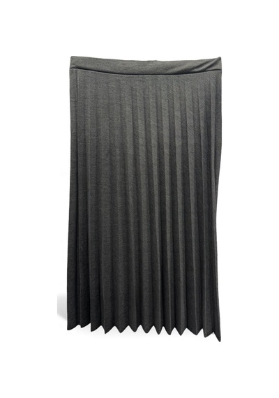 Eren Style Pileli Pamuklu Diyagona Beli Lastikli Etek 95 Cm - 38-50 Vizon
