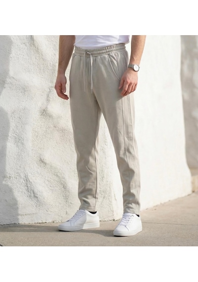 Plus Scorpion Erkek Slim Fit Pamuklu Eşofman Altı Gri