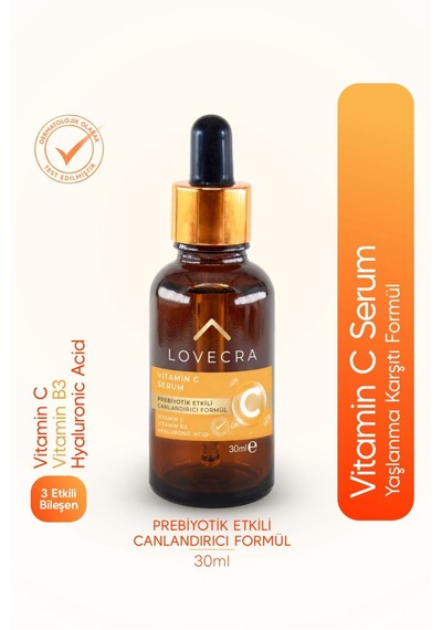 Vitamin C Serum B3 Vitamini Hyaluronic Acid Aydınlatıcı Nemlendirici Günlük Cilt Serumu 30 Ml