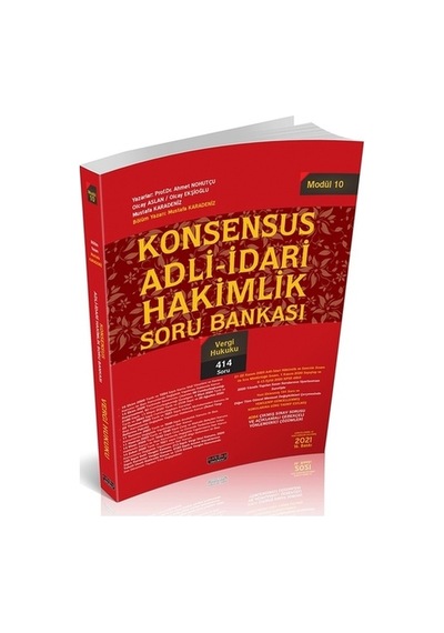 Konsensus Adli İdari Hakimlik Vergi Hukuku Soru Bankası Modül