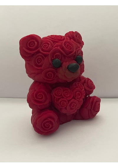 Romantik Dekoratif Gül Ayı Biblo Sevgiliye Hediye Altın-mor Rose Bear Altın Mor Ve Kırmızı 02