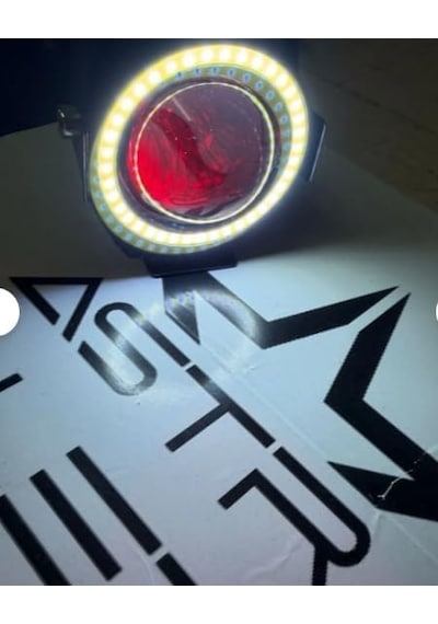 Astra Led U7 Motosiklet Sis Farı, Mercekli, Büyük Kafesli, Angel Işıklı Led