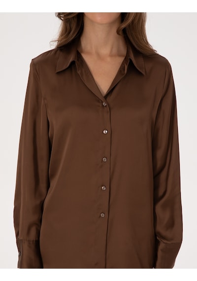 Pierre Cardin Kadın Kahverengi Gömlek Desenli 50319346-vr029 Kahverengi