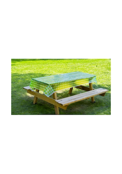 Kırmızı Ekose Desenli Silinebilir Masa Örtüsü 180x140 Cm