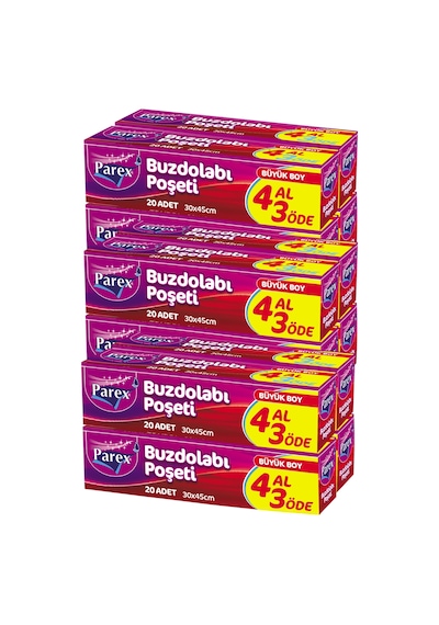 Buzdolabı Poşeti Büyük Boy 4 Al 3 Öde 4 20 30 X 45 Cm Üçlü Set