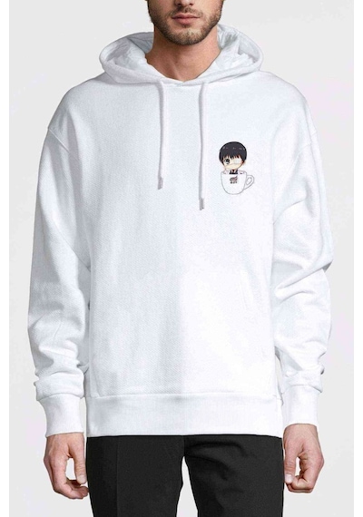 Anime Tokyo Ghoul Anteiku Baskılı Beyaz Erkek Örme Kapşonlu Sweat (534798612)