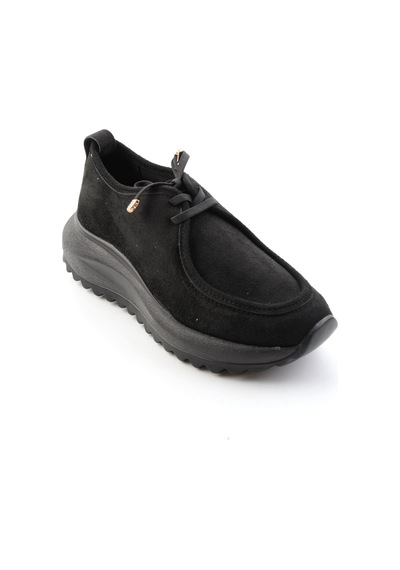 Bambi Siyah Süet Kadın Sneaker K01234050772