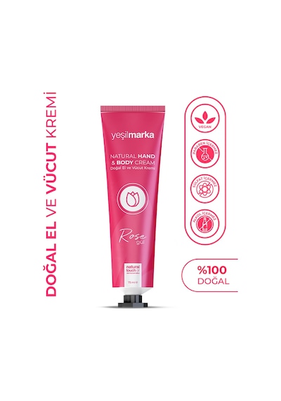 Yeşilmarka Doğal El ve Vücut Kremi Gül 75 ML