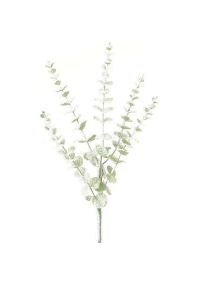 Yapay Çiçek Pastel Karlı Okaliptus 48cm 5dallı Uzun Dal Eucalyptus