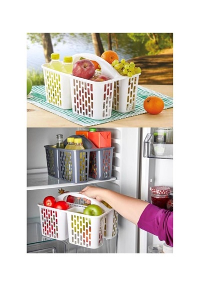 Bölme Düzenleyici Sepet Divided Organizer Basket Beyaz
