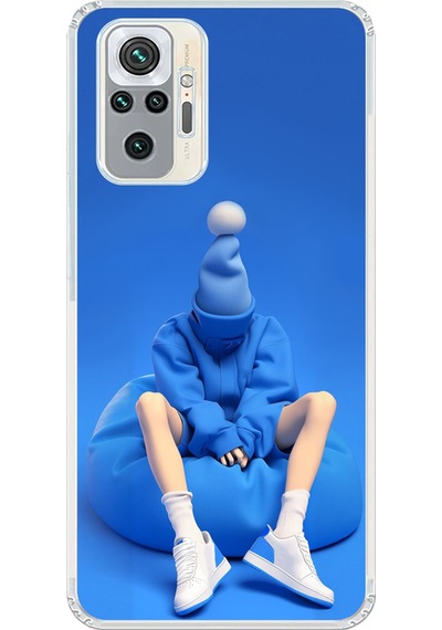 Xiaomi Redmi Note 10 Pro Uyumlu Şeffaf Kılıf No Face 5 Tasarımlı
