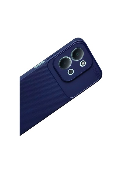 Xiaomi Redmi 15c 5g Uyumlu Kılıf Karbon Tasarım Kamera Korumalı Silikon Telefon Kılıfı Kapak Lacivert