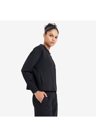 Lescon Siyah Kadın Fermuarlı Kapüşonlu Sweatshirt 26n-2105