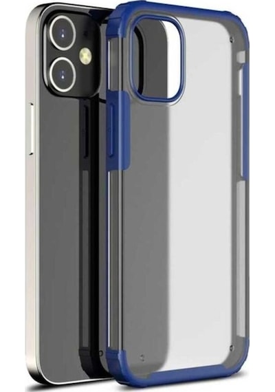 Apple Uyumlu iPhone 12 Kılıf Zore Volks Kapak Lacivert