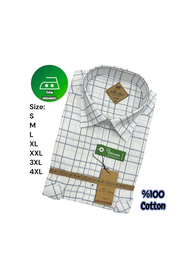 Eren Style Linen Keten Klasik Uzun Kollu Kapaklı Çift Cepli Gömlek Ekru