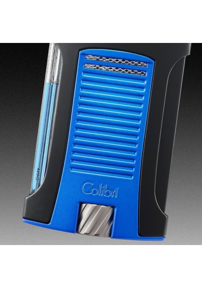 Colibri Daytona Tek Torch Pürmüz Metalik Mavi-siyah Puro Çakmağı
