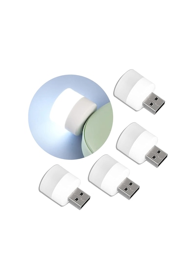 Gece Usb Işıkları, Mini Led Ampul, Takılabilir, Sıcak Beyaz, Kompakt, Yatak Odası, Banyo, Çocuk Diğer