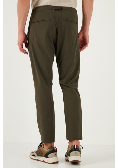 Buratti Slim Fit Lastikli Bel Boru Paça Kemer Detaylı Erkek Pantolon 5543S86Jmilano Haki