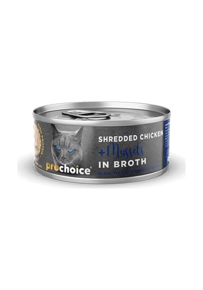 Deluxe Shredded, Tahılsız, Hipoalerjenik, Tiftiklenmiş Tavuk Eti Ve Midyeli Yaş Kedi Maması, 70 G