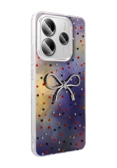 Xiaomi Redmi Note 14 4g Kılıf Kamera Korumalı Figürlü Zore Ponti Silikon Kapak Açık Mavi