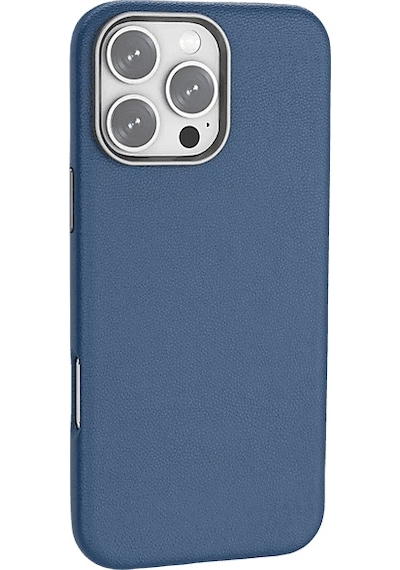 Pıılı Apple Uyumlu iPhone 16 Pro Max Leather Magsafe Telefon Kılıfı Mavi Mavi