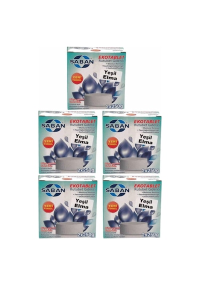 Nem Alıcı Rutubet Giderici Yedek Tablet 5'Li 2 X 250 Gram Yeşil E