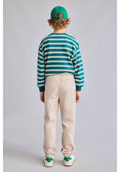 Defacto Cepli Jogger Fit Lastikli Paça Örgü Görünümlü Eşofman Altı Erkek Çocuk I1981a826aubg755 Bej-bg755