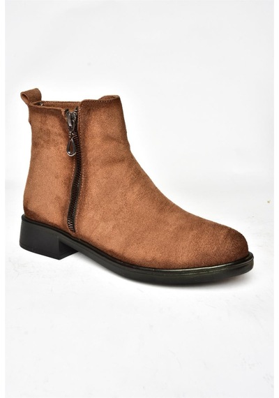 Fox Shoes R374050402 Taba Süet Alçak Tabanlı Kadın Bot Taba Fox Shoes R374050402 Taba Süet Alçak Tabanlı Kadın Bot Taba