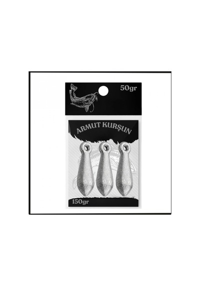 50gr - 150gr Paket Dip Kurşunu - Armut Olta Kurşunu - Sun.140