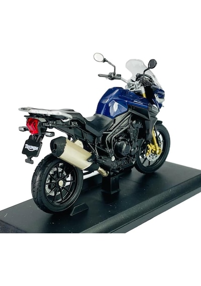 Göçmen Welly Triumph Tiger Explorer 1200 Touring Mavi Duylu 1:18 1/18 Metal Model Motosiklet Döküm Kutuda Yeni