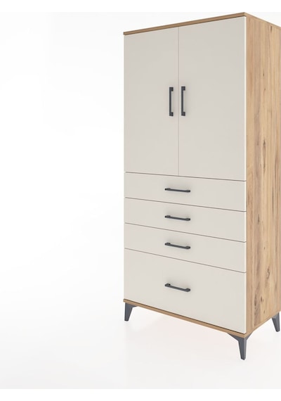 Hyperion Dolap 2 Raflı 4 Çekmeceli 2 Kapaklı 88x44x182 Antrasit-aytaşı Atlas Çam Hyperion Dolap 2 Raflı 4 Çekmeceli 2 Kapaklı 88x44x182 Antrasit-aytaşı Atlas Çam
