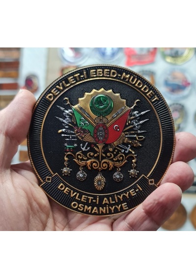 Osmanlı Devlet Arması - Devlet-i Ebed Müddet - 3 Boyut - 3d Arma - Tpu Patch Karışık/çok Renkli Çok Renkli