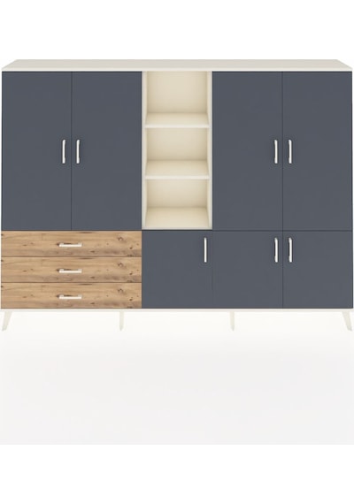 Arges Dolap 11 Raflı 3 Çekmeceli 7 Kapaklı 220x30x163 Aytaşı-antr Aytaşı-antrasit/çam Arges Dolap 11 Raflı 3 Çekmeceli 7 Kapaklı 220x30x163 Aytaşı-antr Aytaşı-antrasit/çam