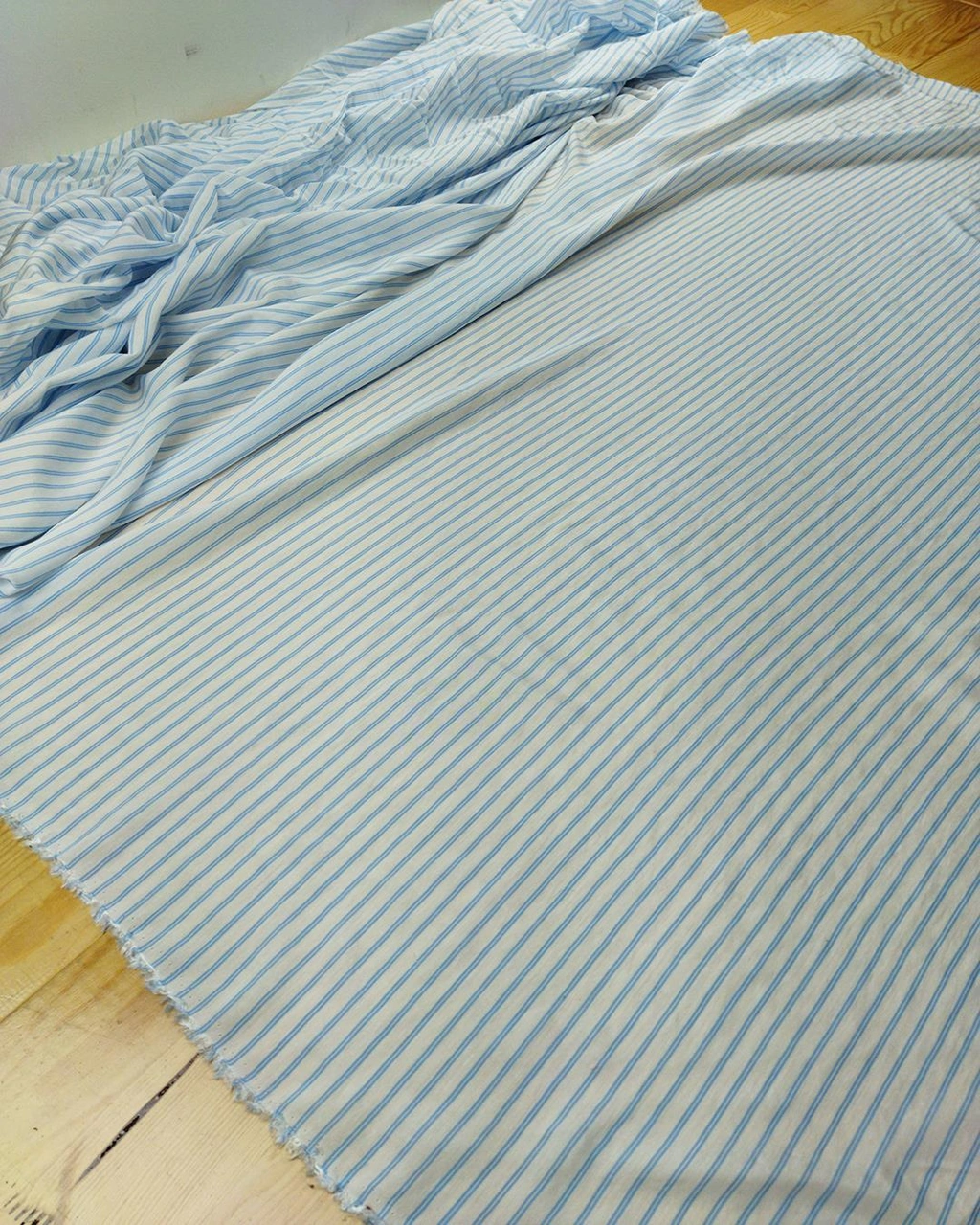 Vizkon Sentetik İnce Dokuma Mavi Beyaz Enine Çizgili En 140 Cm X Boy 150 Cm -3968