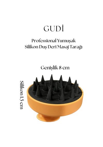 Professional Yumuşak Silikon Duş Deri Masaj Tarağı Turuncu Karışık