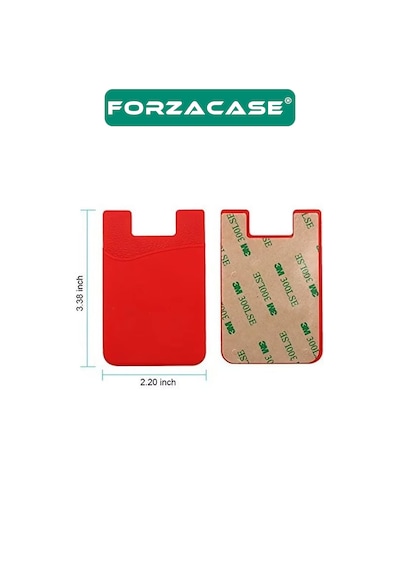 Forzacase Tüm Cep Telefonları İle Uyumlu 3m Yapışkanlı Silikon Cüzdan Kartlık Cep - Fc1179 Siyah