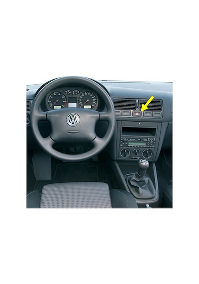 VW Bora 1999-2005 Dörtlü Flaşör Düğmesi İkaz Tuşu 1J0953235J