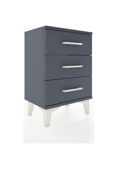 Arges Komodin 3 Çekmeceli 44x30x64 Antrasit-antrasit Antrasit
