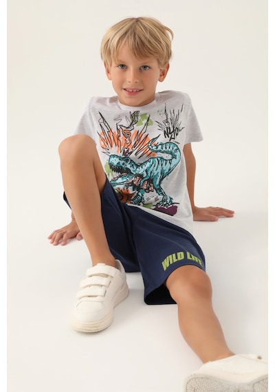 Rolypoly Wild Life Kar Melanj Erkek Çocuk Bermuda Takım 5274-43015 Kar Melanj