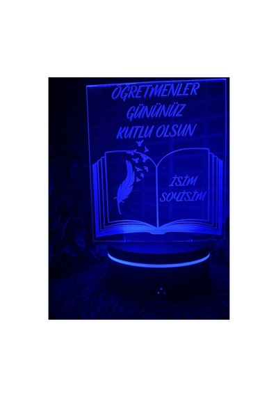 Kişiye Özel Öğretmenler Günü Led Lamba Öğretmene Özel Hediye