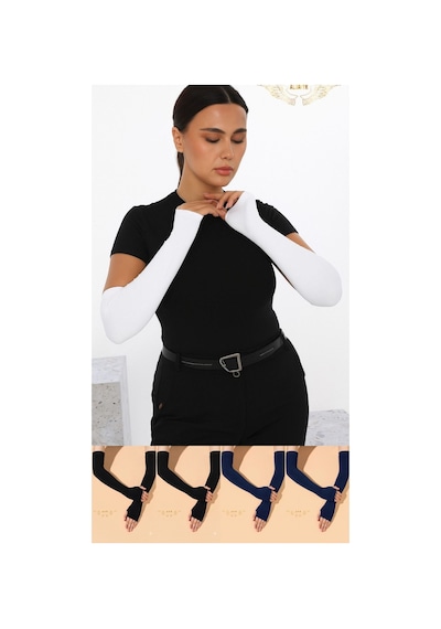 Aldaıyr 5 Pratik Tesettür Parmaklı Kolluk Çok Renkli30