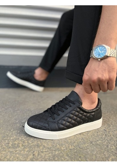 Aymood Jy166 Prestige Bağcıklı Cilt Kapitone Desenli Erkek Günlük Sneaker Ayakkabı Cbt - Siyah Aymood Jy166 Prestige Bağcıklı Cilt Kapitone Desenli Erkek Günlük Sneaker Ayakkabı Cbt - Siyah