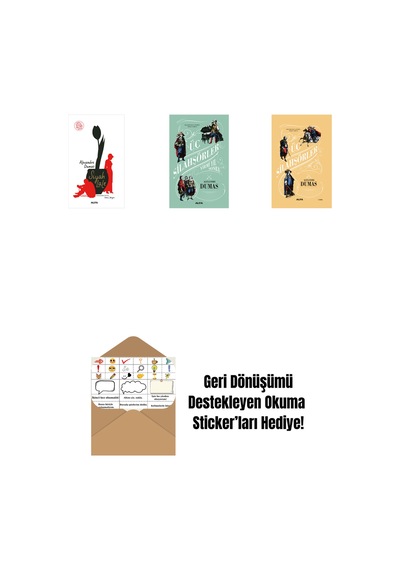 Siyah Lale + Üç Silahşörler Yirmi Yıl Sonra Ciltli + Üç Silahşörler Ciltli + Okuma Sticker'ları