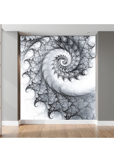 Monokrom Spiral Poster Duvar Kağıdı Renkli