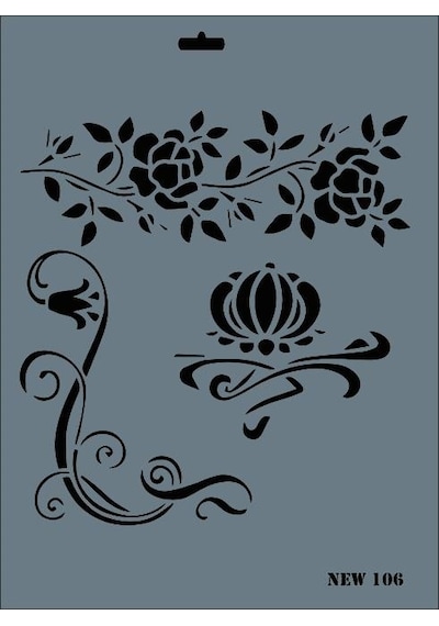 Rich New Seri N-106 Stencil 35X25 Cm