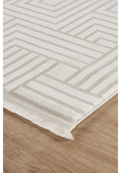 Mariesse Home Jasmine Serisi Bambu Dokulu Modern Sık Dokuma Koridor Kesme Yolluk Dokuma Makine Halısı E504 Gri