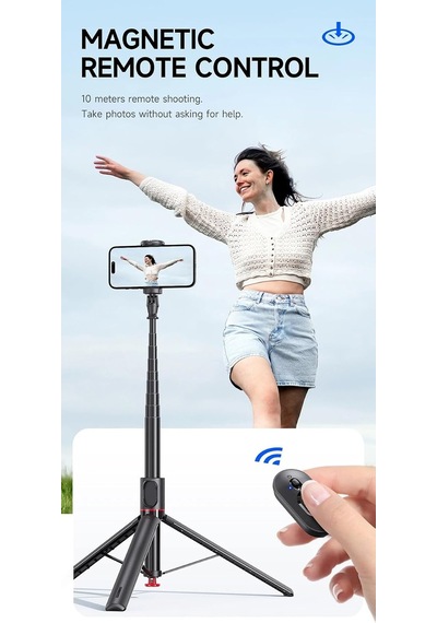 Ayarlanabilir Selfie Çubuğu Tripod 177cm - Otomatik Açılma, Çok Açı Ayarı, Kablosuz Uzaktan Kumanda, Alüminyum Gövde, 10m Mesafeden Fotoğraf Çekimi, Telefon Standı Tt01 Ayarlanabilir Selfie Çubuğu Tripod 177cm - Otomatik Açılma, Çok Açı Ayarı, Kablosuz Uzaktan Kumanda, Alüminyum Gövde, 10m Mesafeden Fotoğraf Çekimi, Telefon Standı Tt01