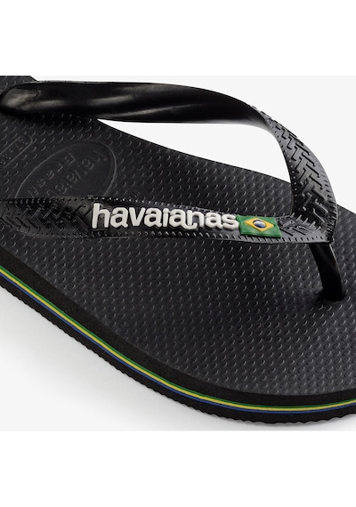 Havaianas Brasil Logo Erkek Siyah Terlik 4110850 Siyah