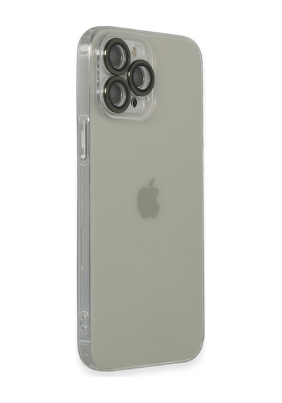 Apple iPhone Uyumlu  13 Pro Max Uyumlu Kılıf Luko Lens Silikon - Yeşil